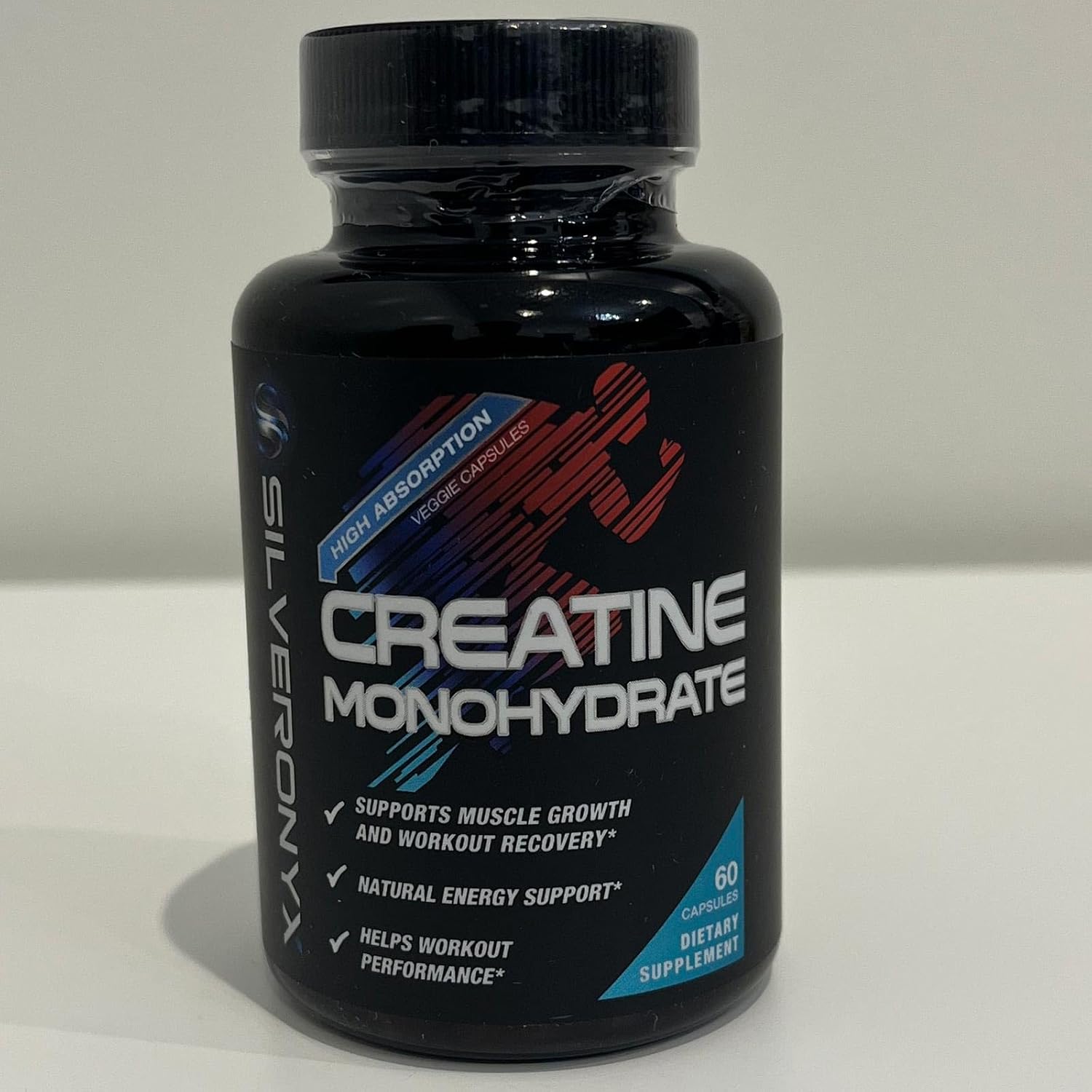 High Absorption Creatine Monohydrate Capsules for Strength & Muscle Growth - Gluten Free Supplement for Workout Performance - 60 Capsules