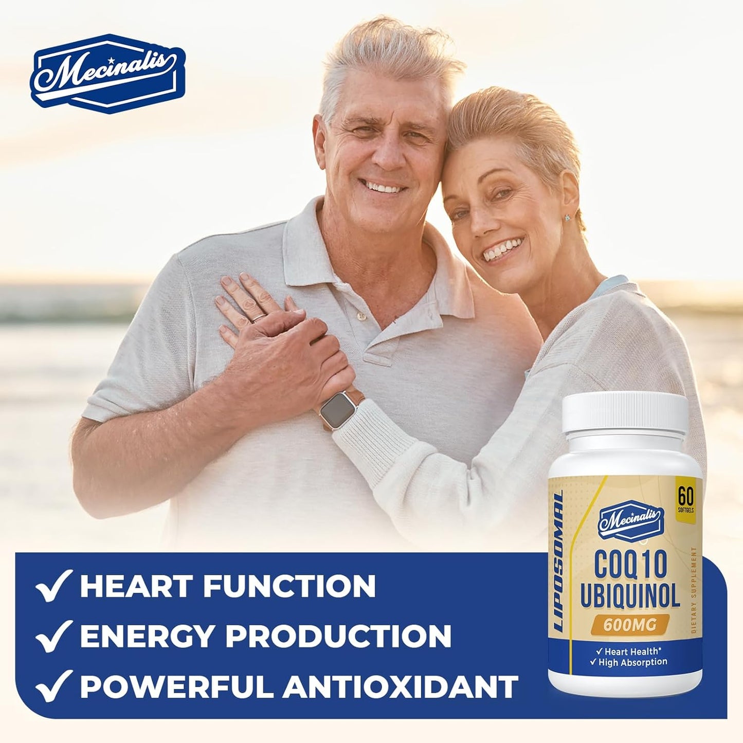 High Absorption Liposomal CoQ10 Ubiquinol Softgels - 600mg | Antioxidant Coenzyme Q10 for Heart Health & Energy | 120 Count