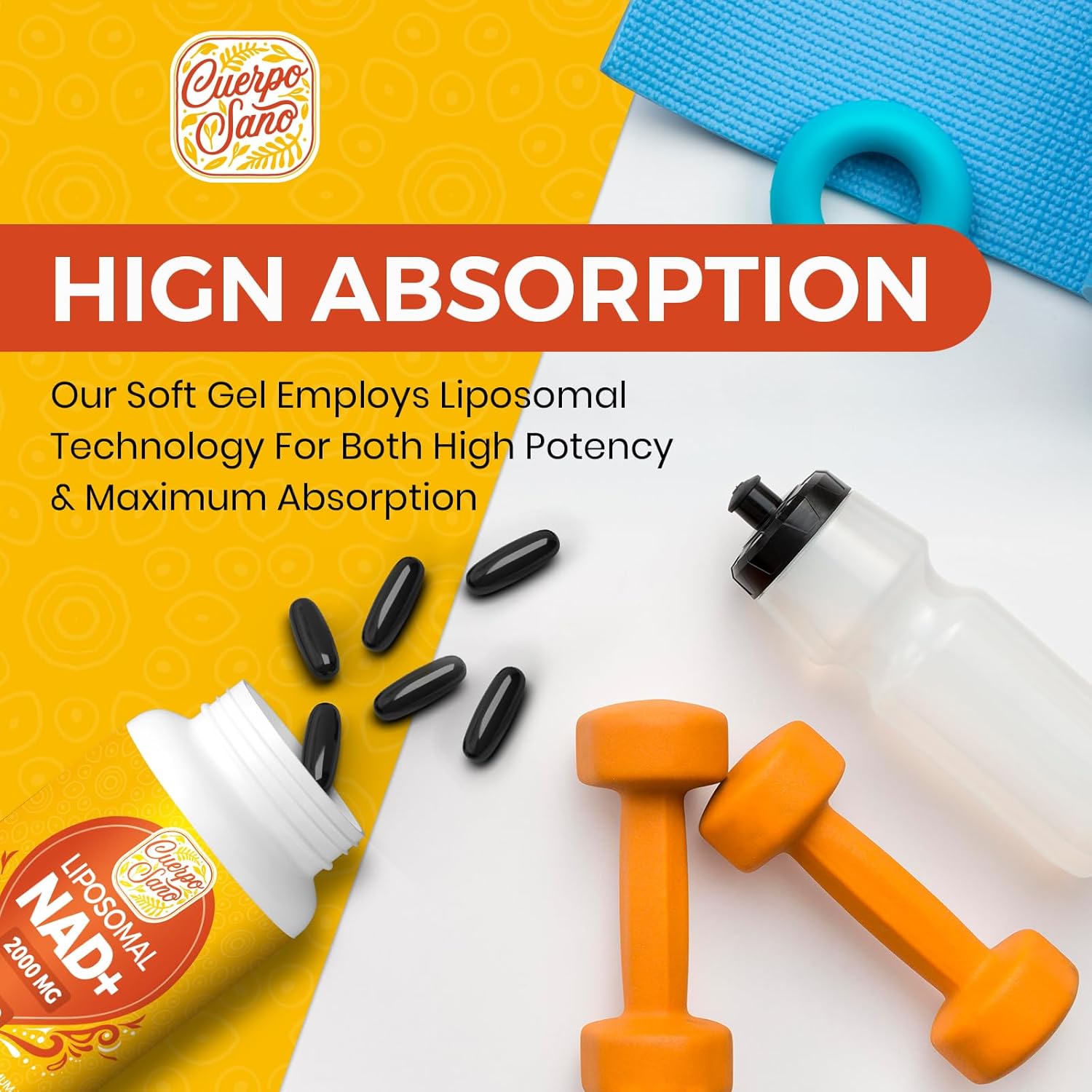 High Absorption Liposomal NAD+ Supplement 2000 MG for Aging Defense & Metabolism - Pure Boosting Softgels - 240 Count