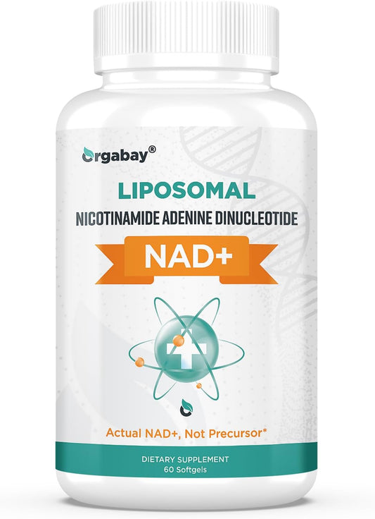 High Absorption Liposomal NAD+ Supplement 500 mg with TMG 250 mg - Boost Cellular Energy, Healthy Aging - 60 Softgels