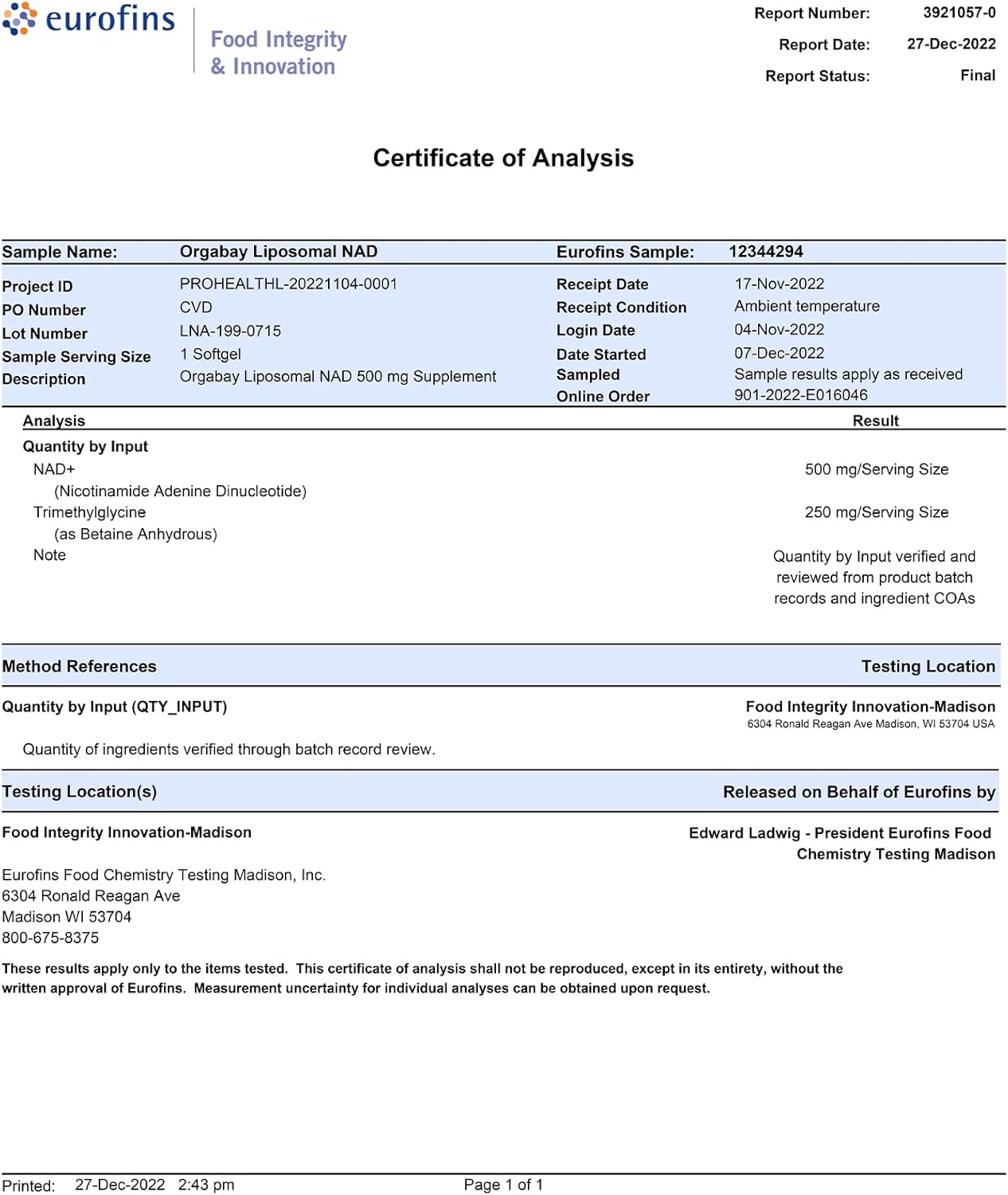 High Absorption Liposomal NAD+ Supplement 500mg with TMG 250mg - Boost Cellular Energy, Healthy Aging - 600 Softgels