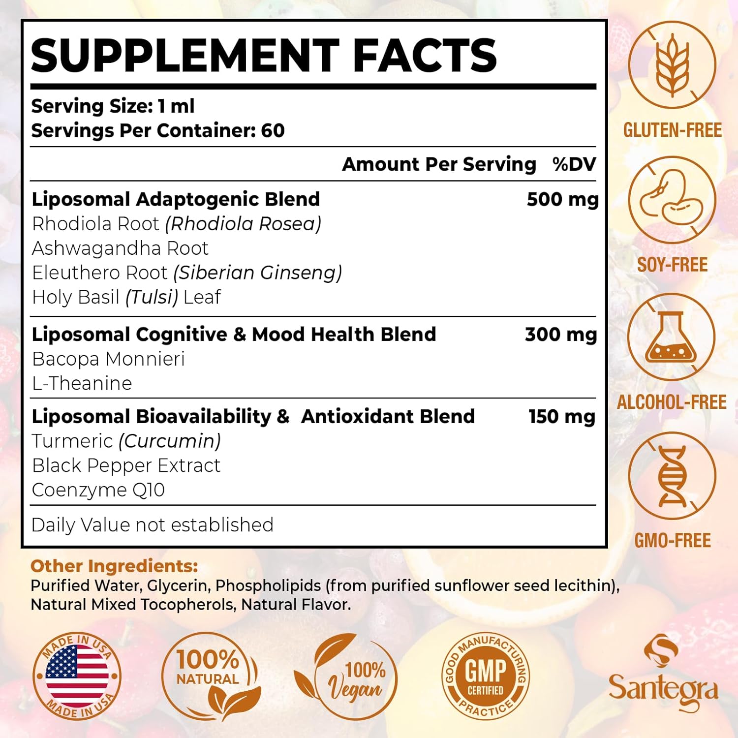 High Absorption Liposomal Rhodiola Rosea Root Extract Tincture Supplement - 57,000 MG Liquid for Energy, Stress, Mood - Vegan - 60 ml