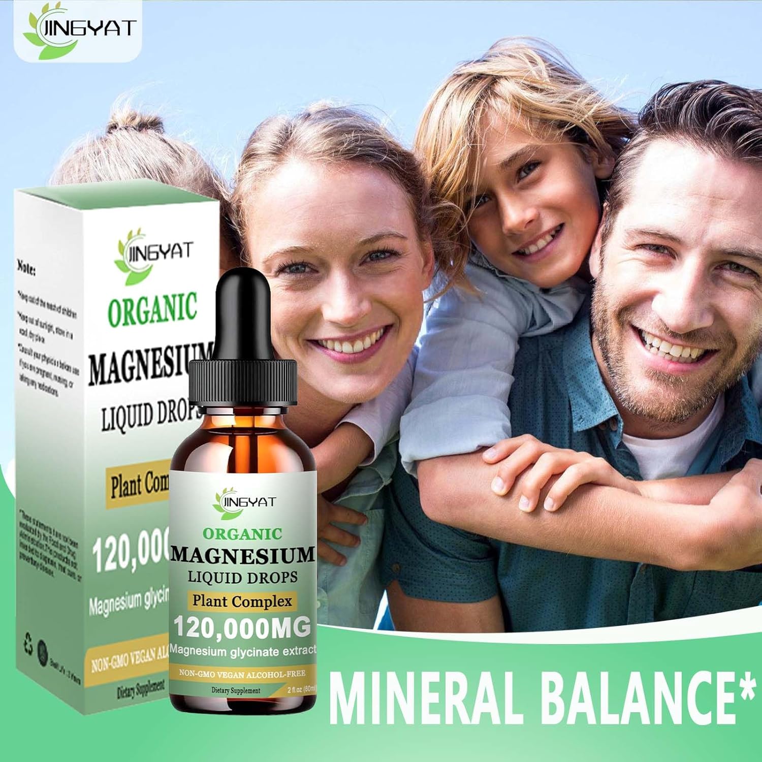 High Absorption Liquid Magnesium Glycinate Supplement with Vitamin D3&B6 - Promotes Sleep, Muscle, and Heart Health - 6X Potency Than Gummies and Powder