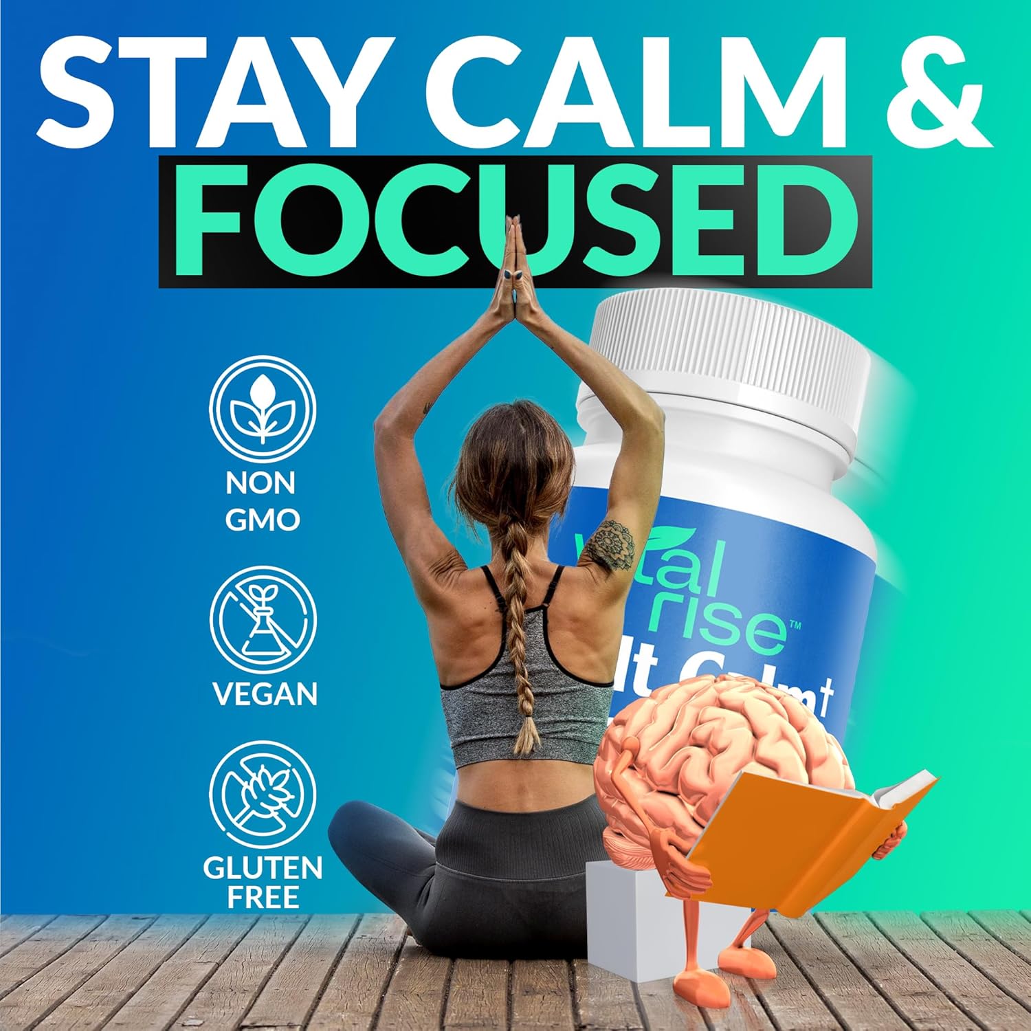High Absorption Magnesium & Ashwagandha Chewable Tablets for Adults - Stress Support Supplement - Gluten-Free, Vegan, Non-GMO - Grape Flavored (60 Count)