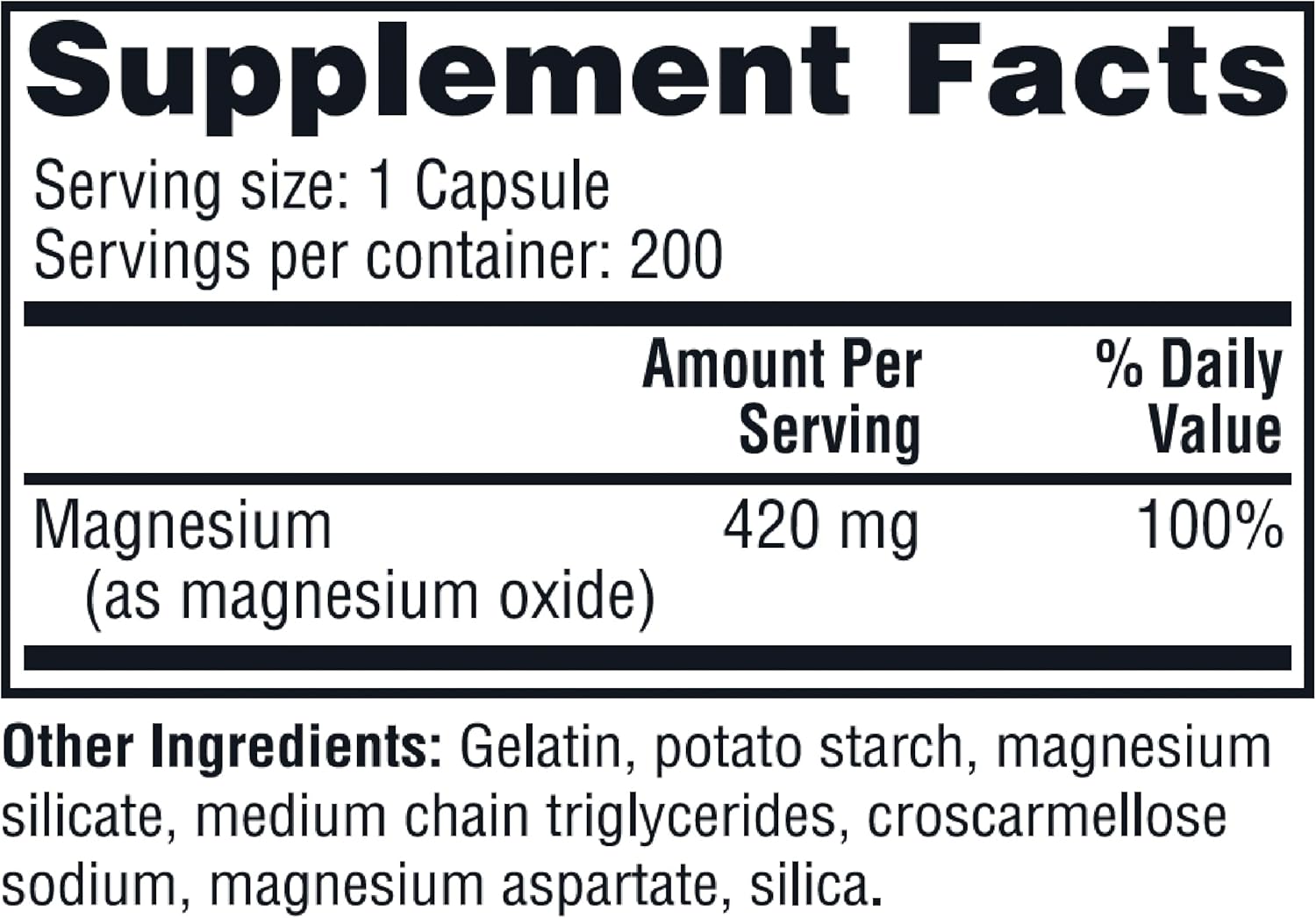 High Absorption Magnesium Capsules for Leg Cramps Relief - Stress Relief Supplement, 420 mg, 200 Count, Twin Pack by Twinlab