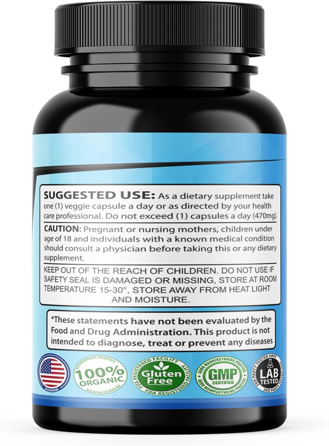 High Absorption Magnesium Complex | 470mg of Glycinate, Malate, & Citrate | Supports Muscles, Nerves, & Energy | Vegan, Non-GMO | 120 Capsules