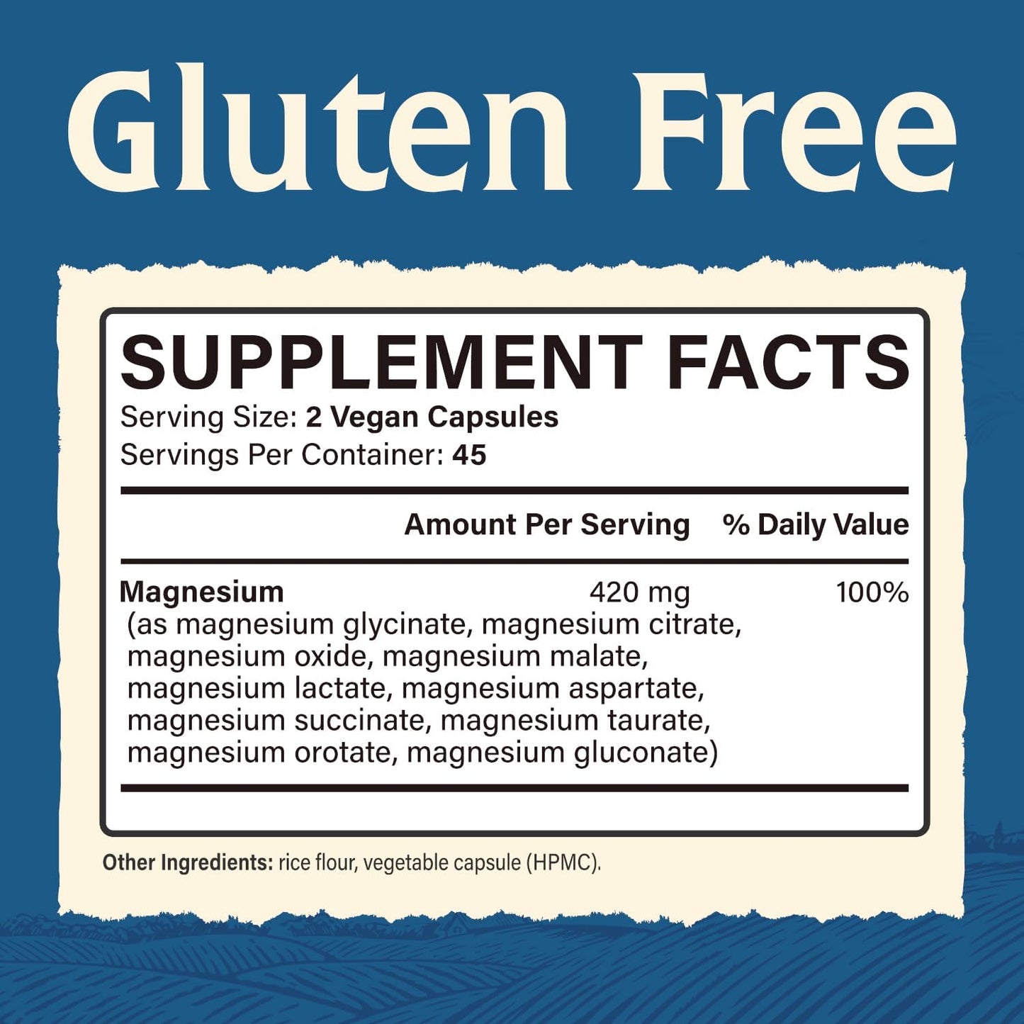 High Absorption Magnesium Complex Supplement, 420mg Elemental Mag Per Serving, 10 Forms Including Glycinate, Citrate, Malate, Taurate - Promotes Sleep, Muscle Health, Energy - 90 Vegan Capsules