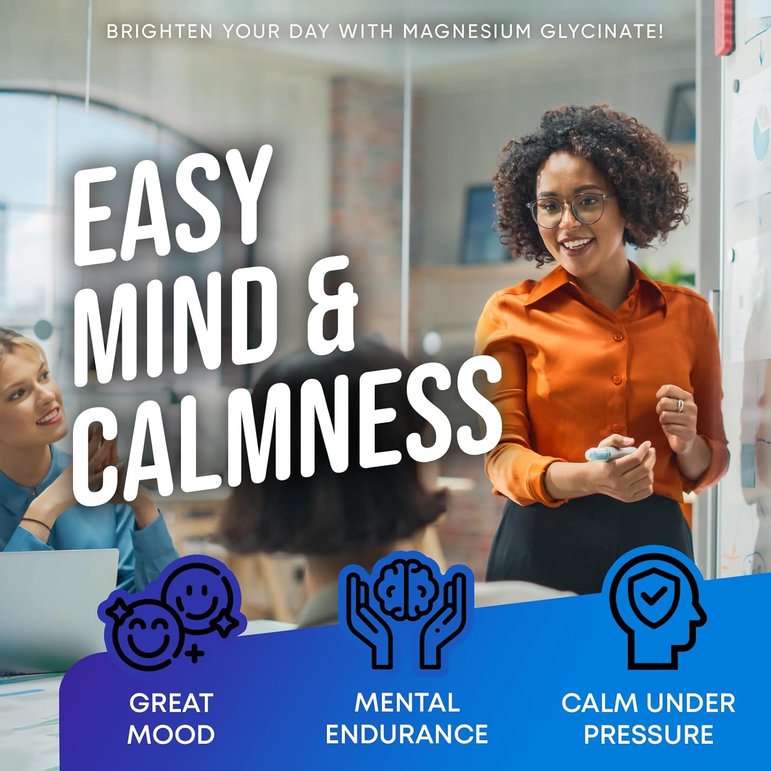 High Absorption Magnesium Glycinate 2-Pack for Sleep, Mood, and Muscle Support - Chelated Supplement with Ashwagandha & Manganese - 500MG per Capsule
