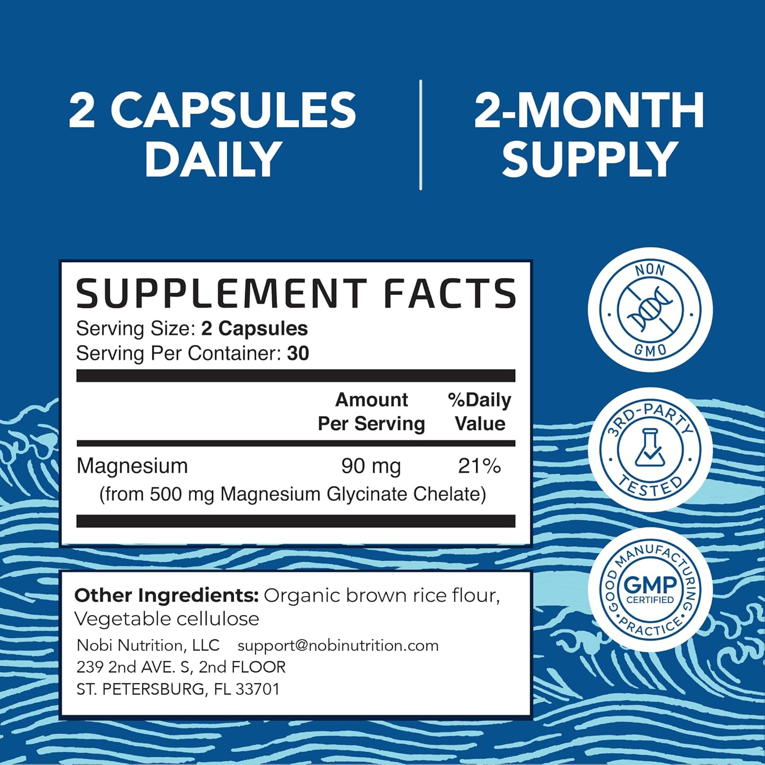 High Absorption Magnesium Glycinate 500mg for Muscle Relaxation, Heart Health, Sleep Support | Chelated Magnesium Supplement for Men & Women | 120ct