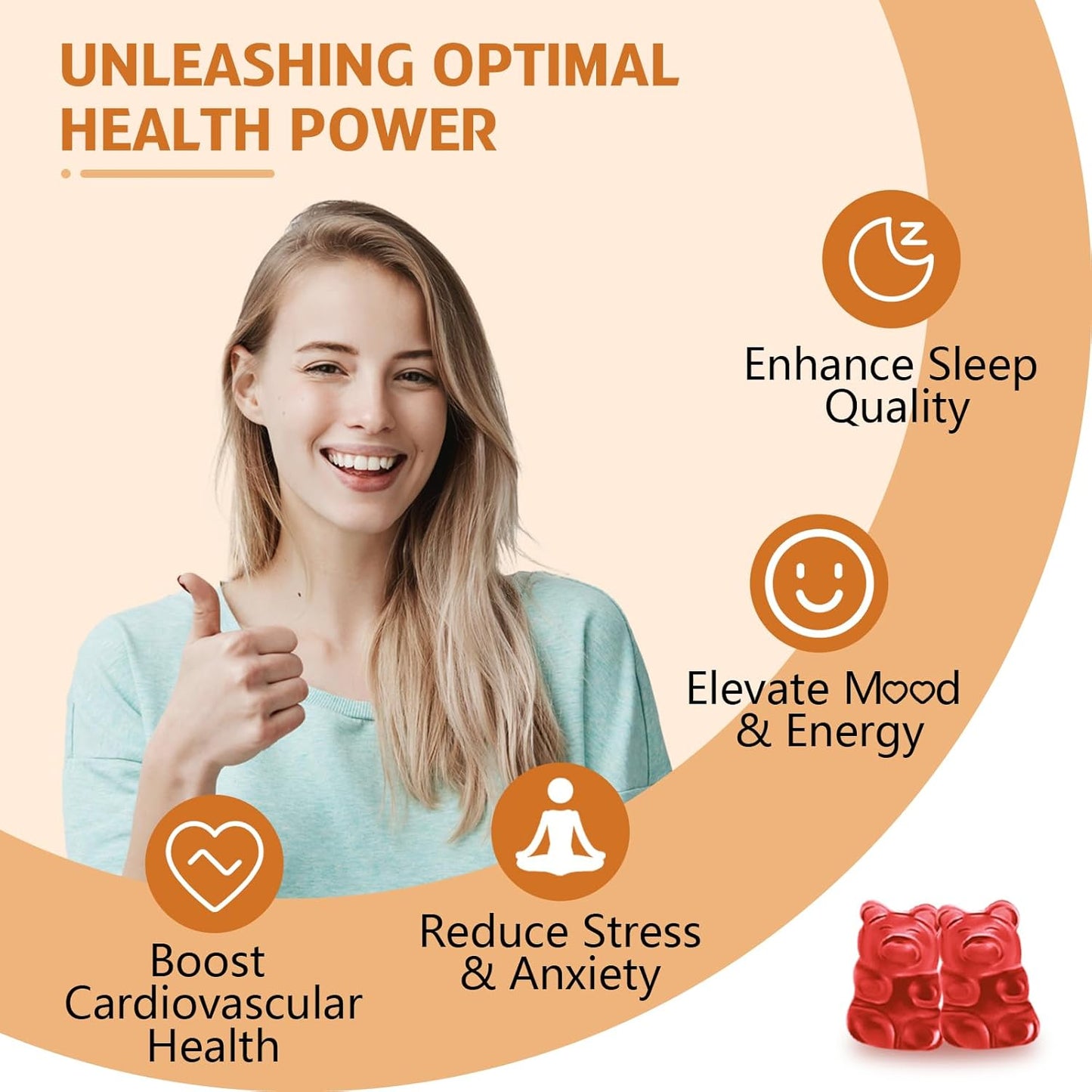 High Absorption Magnesium Glycinate Gummies - 2 Pack for Relaxation, Muscle, Bone & Energy - Women, Men, Kids - Sijigood