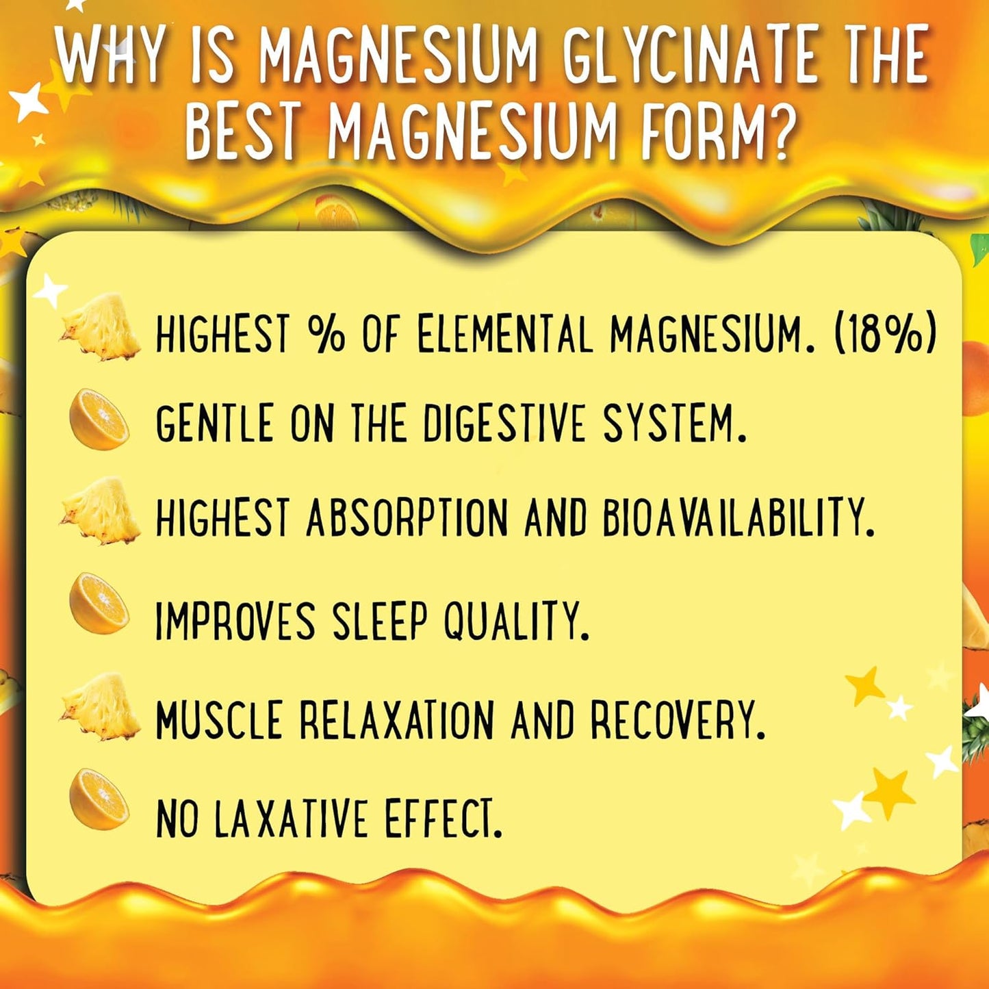 High Absorption Magnesium Glycinate Gummies 400MG for Sleep, Calm, Muscle Relaxation - Kids, Teens, Adults - B6, D3 - Gelatin Free - 120 Count