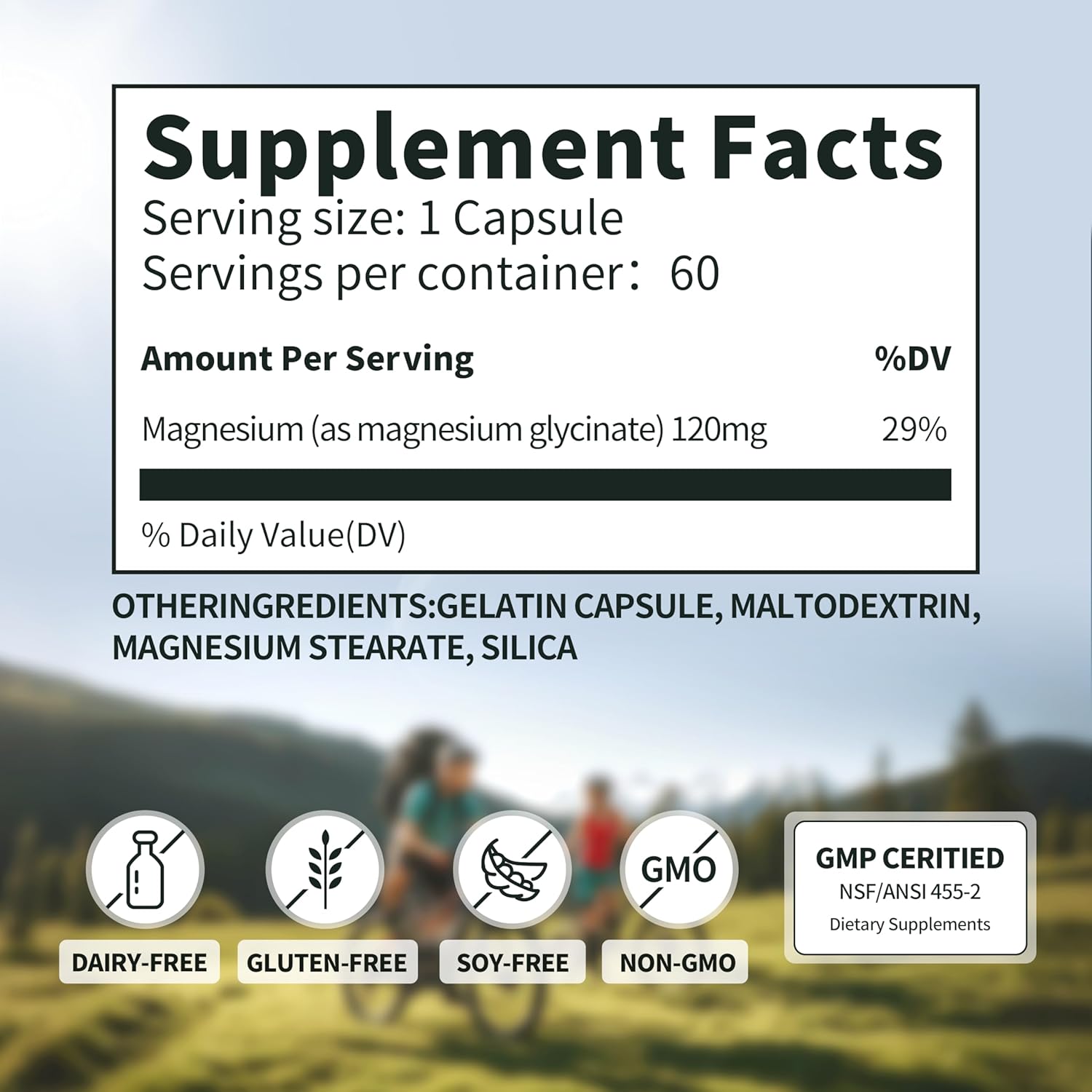 High Absorption Magnesium Glycinate Supplement - Nerve, Heart, Bone & Muscle Support - Sleep Aid, Stress Relief - 180 Capsules, Gluten-Free, Dairy-Free, Soy-Free