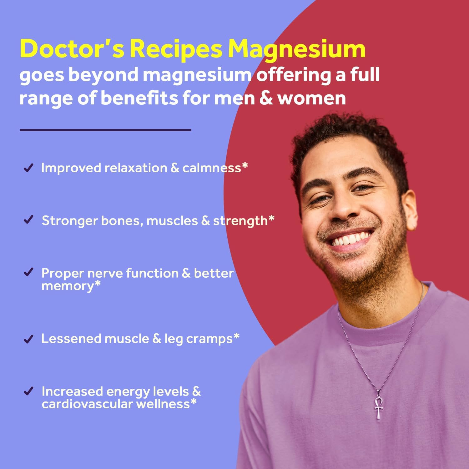 High Absorption Magnesium Glycinate Supplement for Calm, Bone, Muscle, Heart, Energy - 90 Vegan Capsules