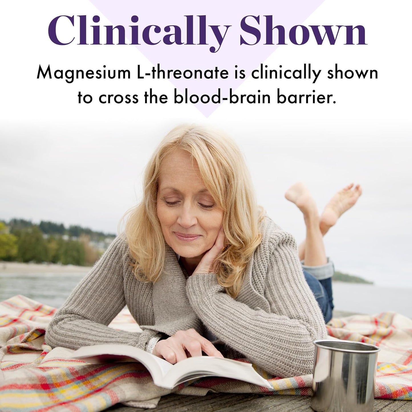 High Absorption Magnesium L-Threonate with Patented Magtein® for Memory, Focus, Nerve, and Heart Health - Natural Sleep Aid, 60 Caps