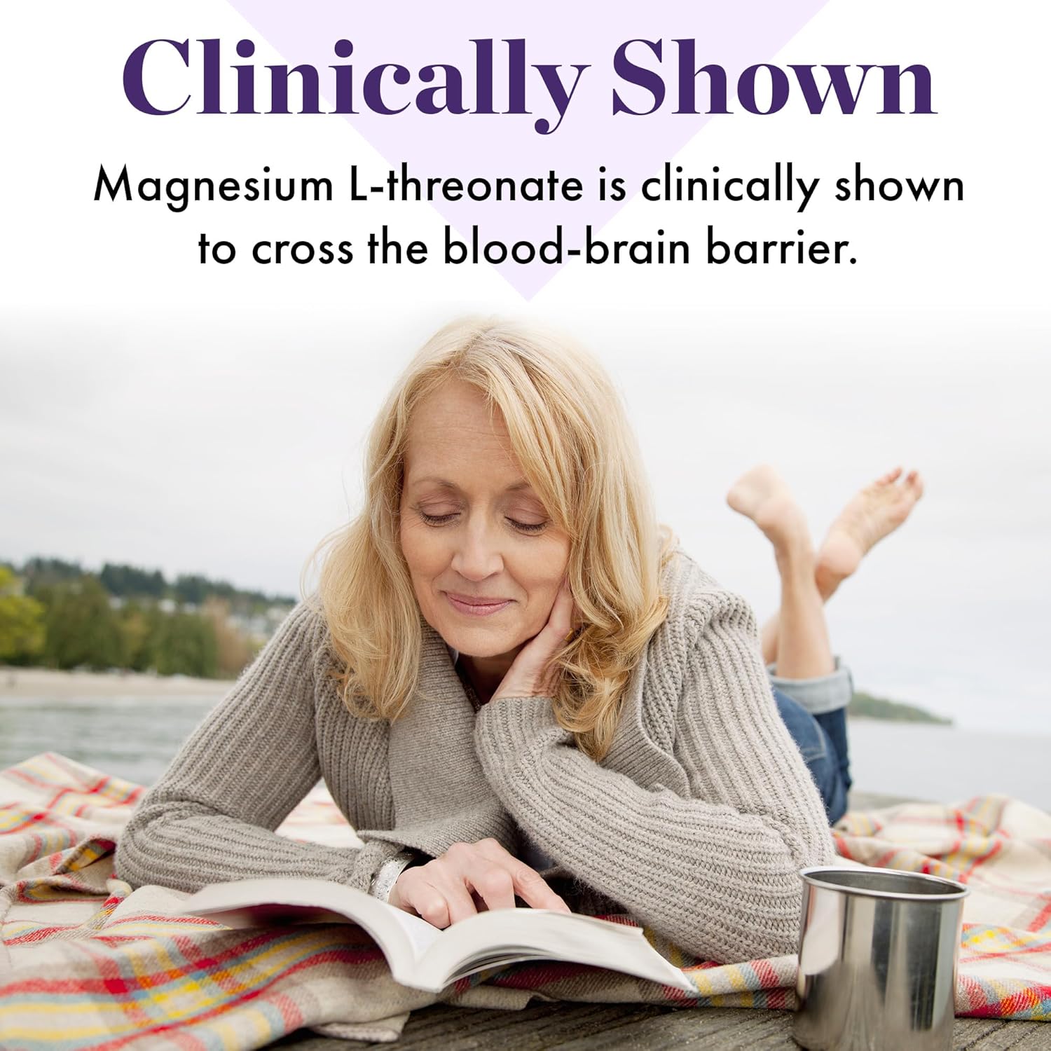 High Absorption Magnesium L-Threonate with Patented Magtein® for Memory, Focus, Nerve, and Heart Health - Natural Sleep Aid, 60 Caps