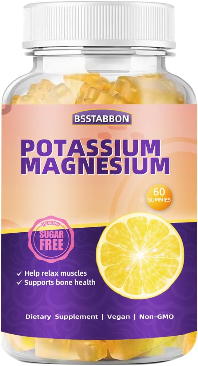 High Absorption Magnesium Potassium Complex Supplement - 60 Capsules (60 Count)