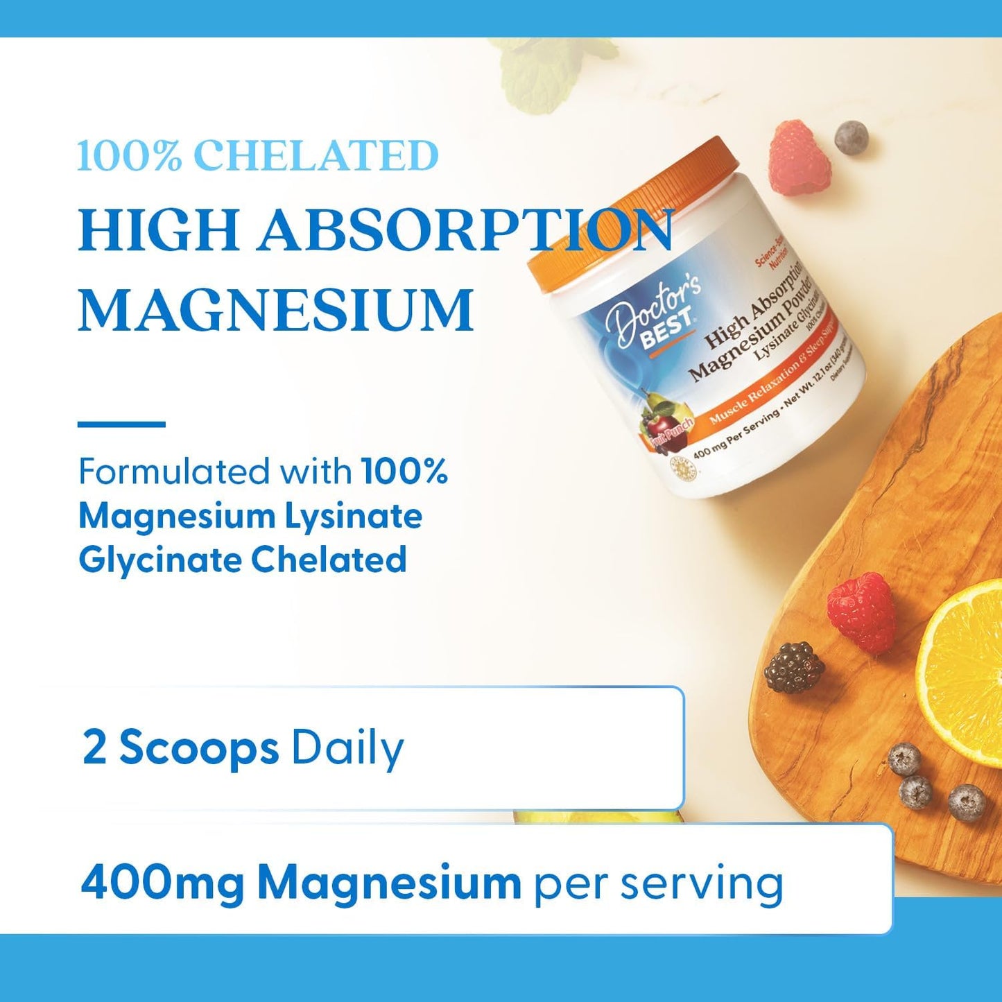 High Absorption Magnesium Powder for Muscle Relaxation & Sleep Support - Gluten Free & Vegan - 12.1 oz (340g)