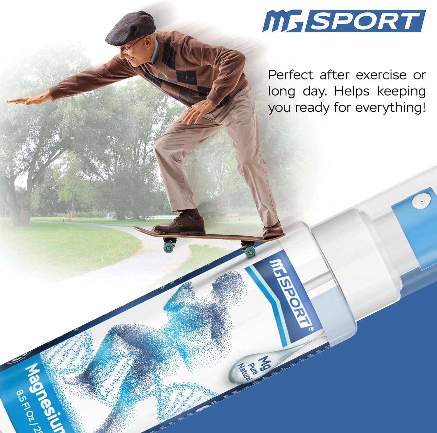 High Absorption Magnesium Supplement and Spray Combo for Leg Cramps, Sore Muscles, and Recovery