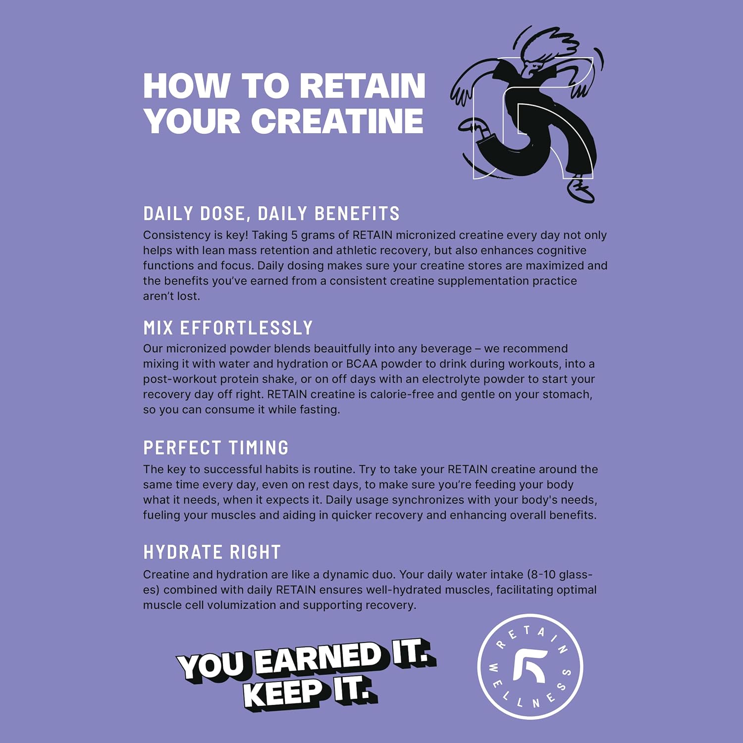 High Absorption Micronized Creatine Monohydrate Powder - 60 Servings for Lean Muscle Mass & Recovery