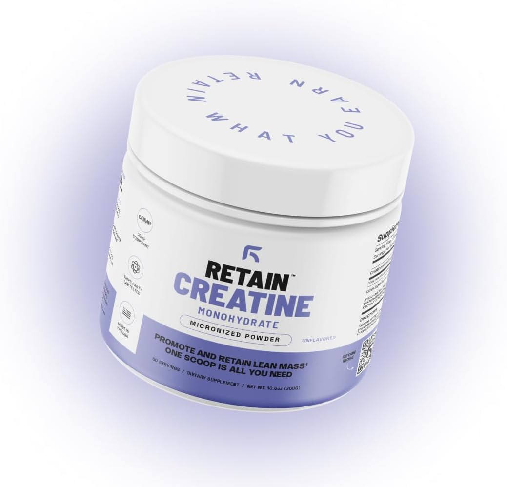 High Absorption Micronized Creatine Monohydrate Powder - 60 Servings for Lean Muscle Mass & Recovery