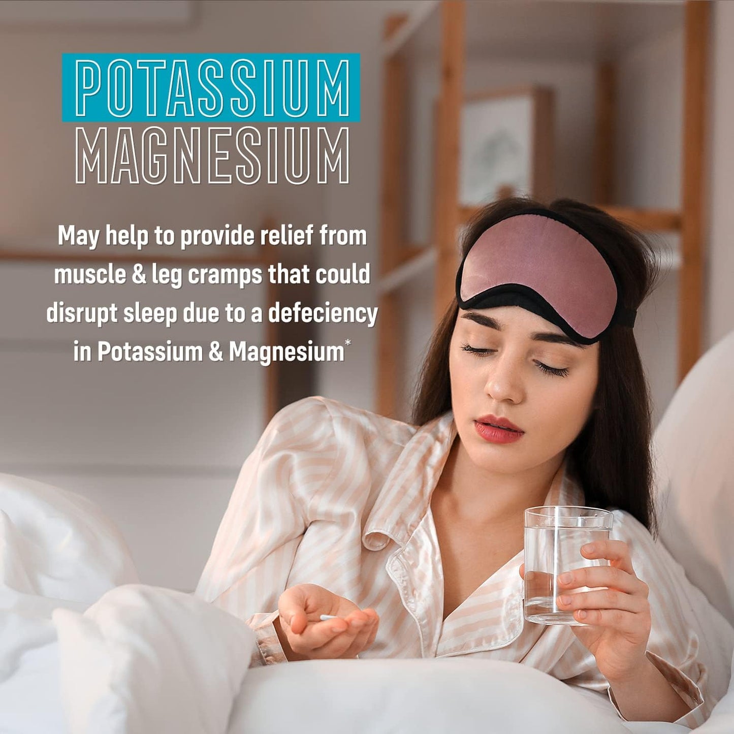 High Absorption Potassium Magnesium Supplement - Vascular Health Support - 60 Vegan Capsules - Leg Cramp Relief and Sleep Aid