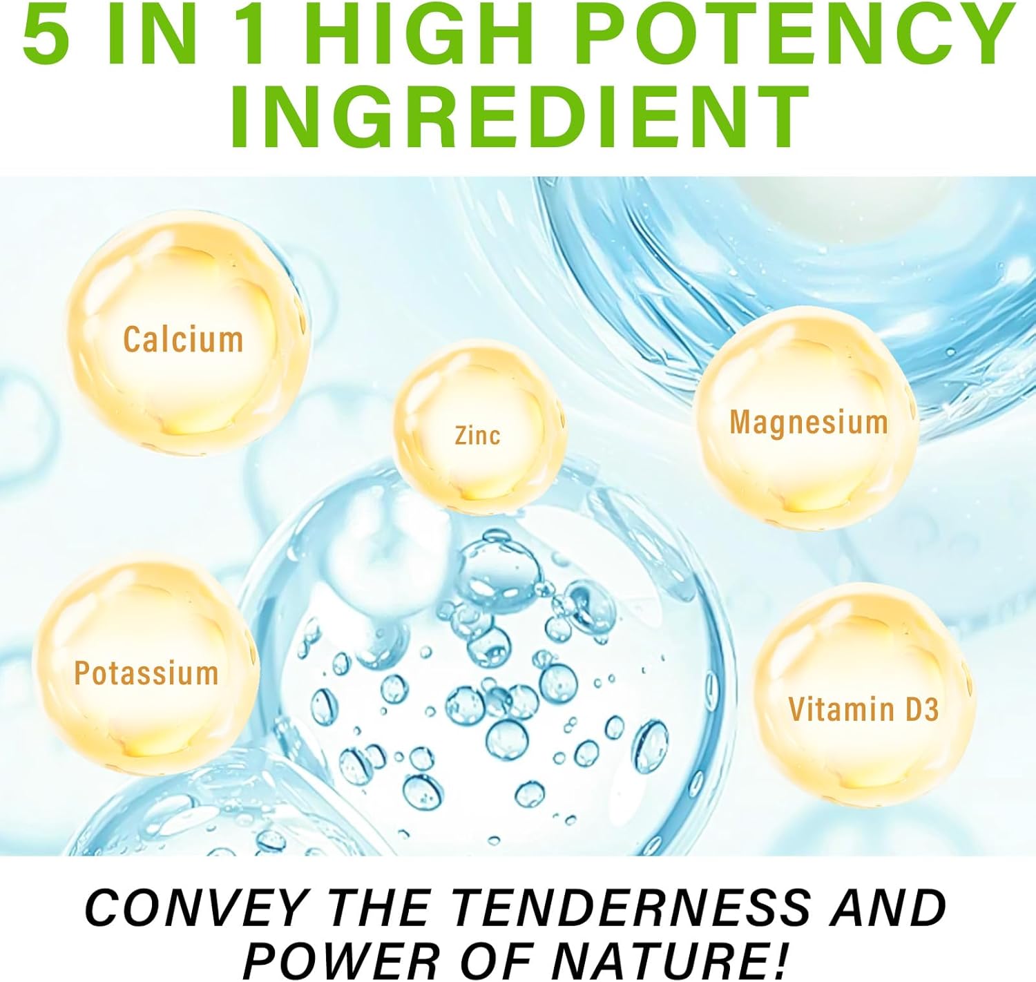 High Absorption Potassium Magnesium Supplement for Leg Cramps, Bone & Immune Support - Calcium, Vitamin D3, Zinc - 500mg Magnesium Potassium Drop