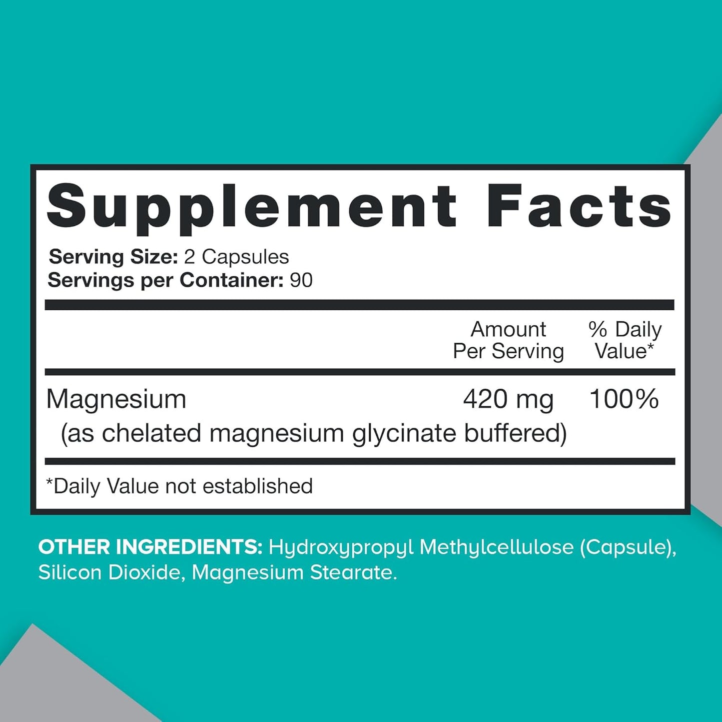 High Absorption Qunol Magnesium Capsules 420mg, 100% DV, Extra Strength Bone & Muscle Health Supplement - 180 Count