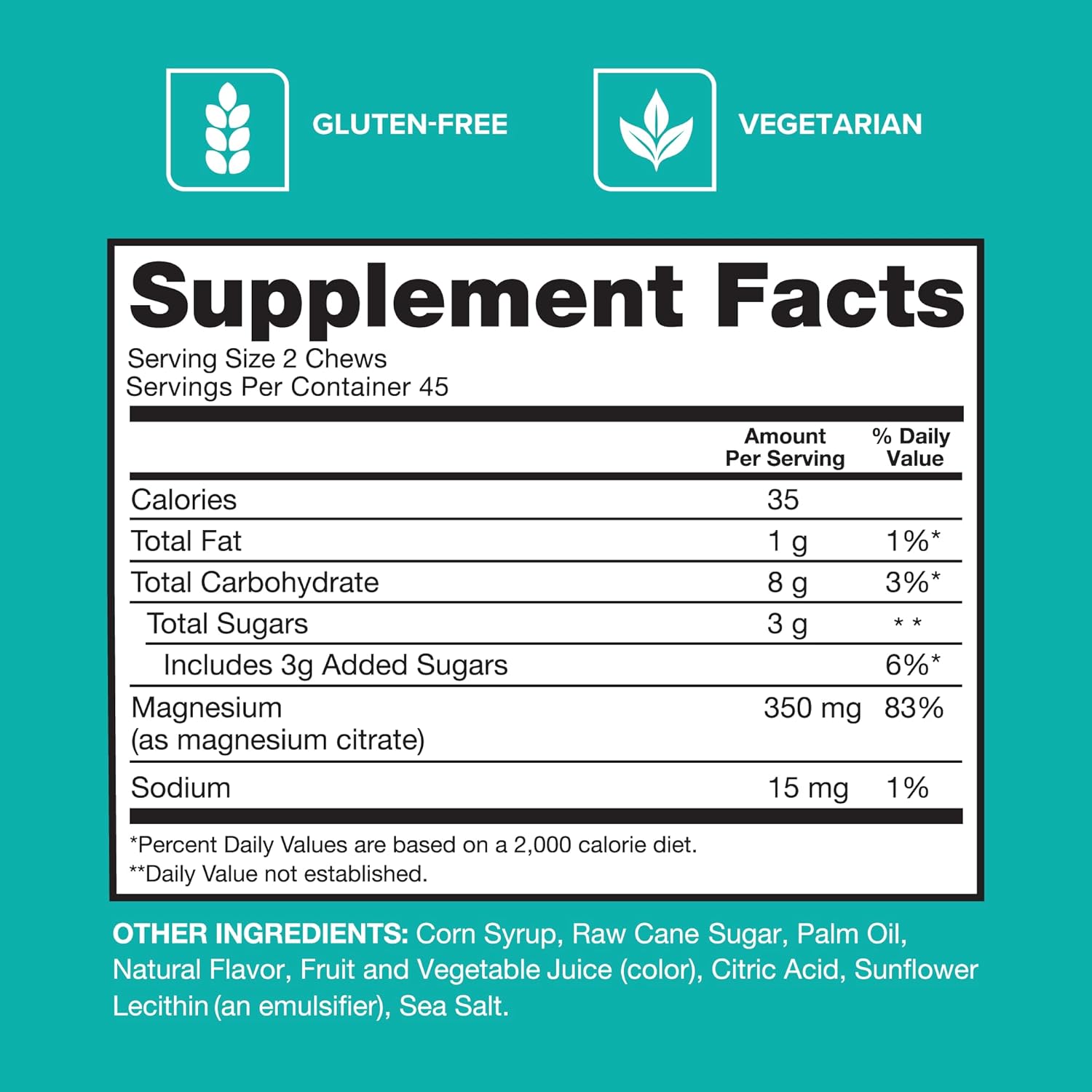 High Absorption Qunol Magnesium Citrate Soft Chews - 350mg Extra Strength Supplement for Nerve, Bone, and Muscle Health - 90 Count