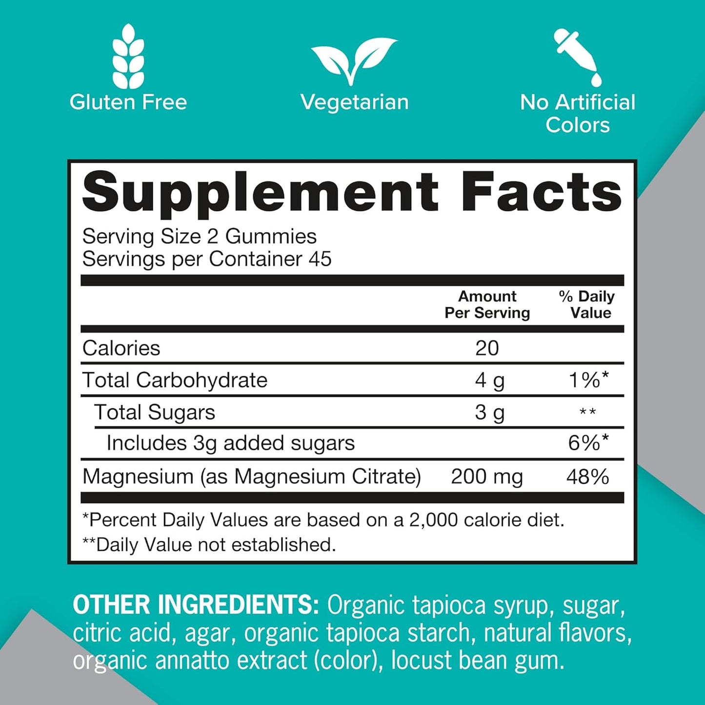 High Absorption Qunol Magnesium Gummies for Adults - 200mg Elemental Magnesium, Vegetarian Supplement for Nerve, Bone, Muscle Health - 90 Count