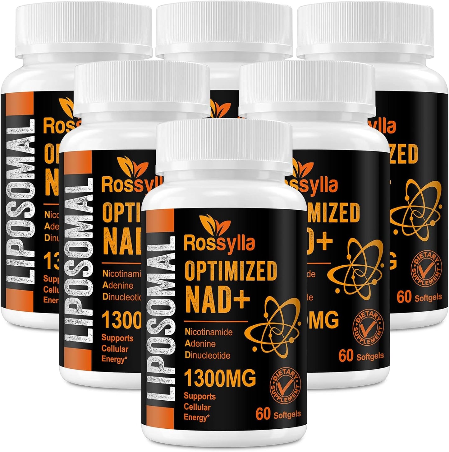 High Absorption Rossylla 1300 MG Liposomal NAD+ Supplement for Aging Defense and Cellular Energy - 360 Count