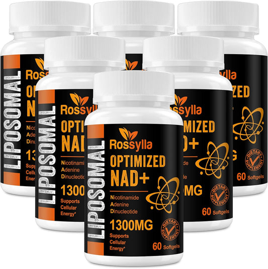 High Absorption Rossylla 1300 MG Liposomal NAD+ Supplement for Aging Defense and Cellular Energy - 360 Count