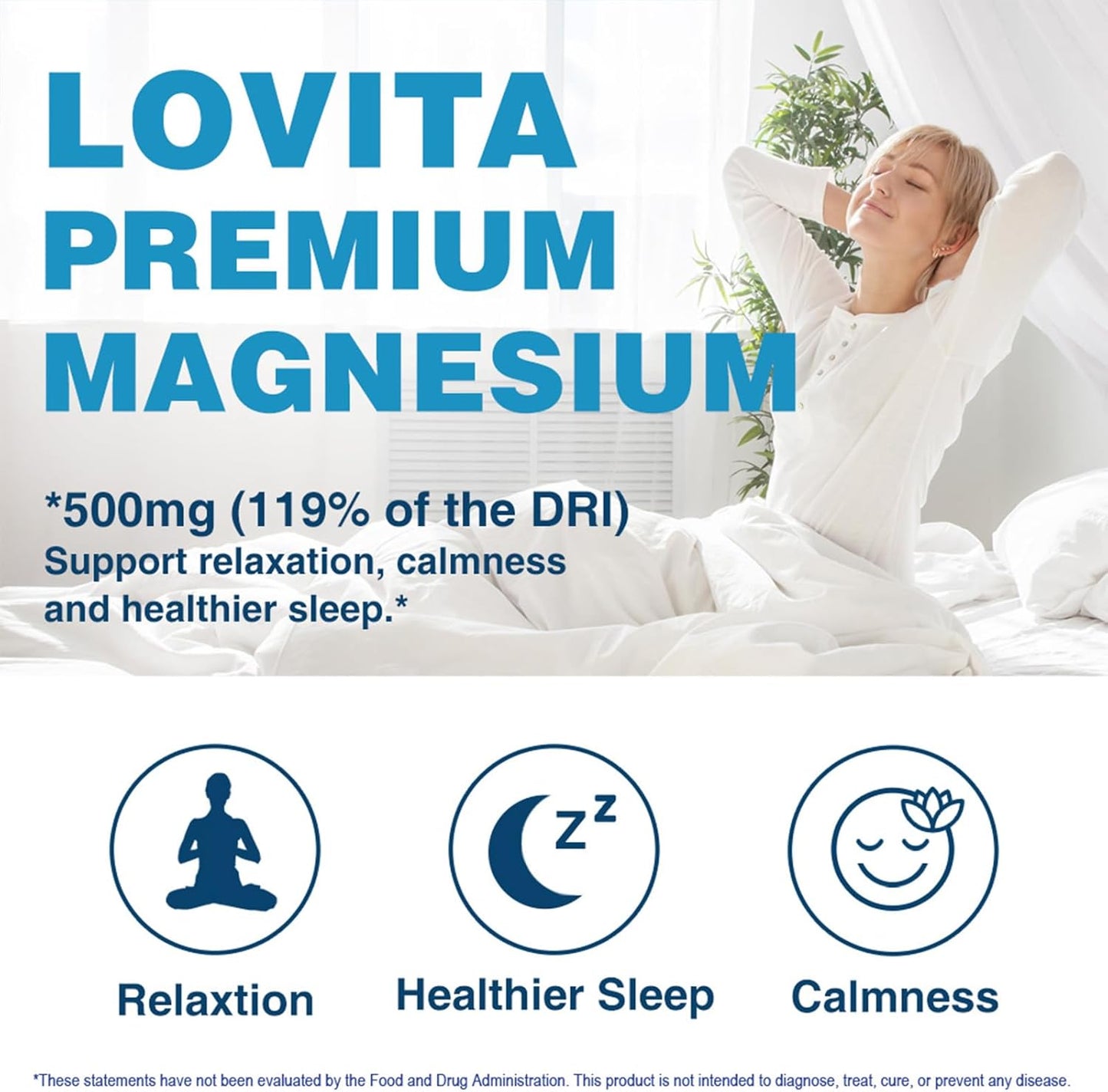 High Absorption Triple Magnesium Complex 500mg - Glycinate, Citrate & Oxide - 180 Vegan Capsules - Supports Sleep, Relaxation, Heart, Nerves & Bone Health - Pack of 3