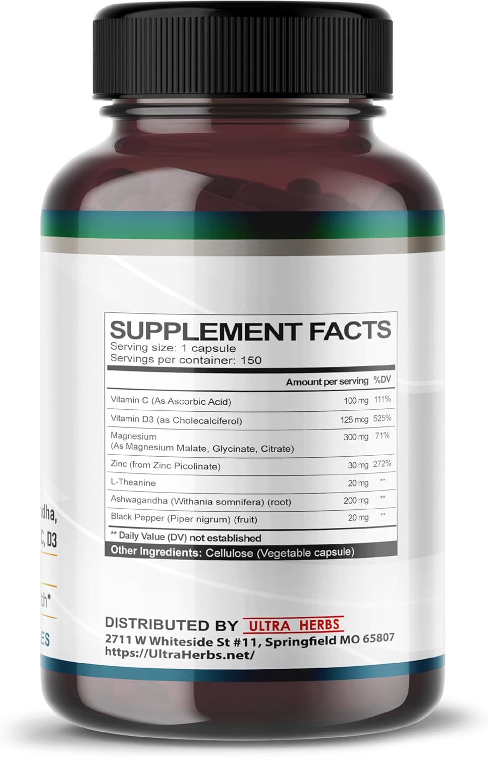 High Absorption Triple Magnesium Complex with Malate, Glycinate, Citrate - 150 Capsules for Sleep, Nerve & Muscle Relaxation
