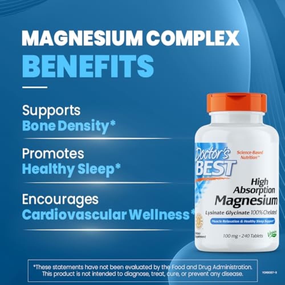 High Absorption Turmeric Curcumin with Magnesium Glycinate - Doctor's Best Formula for Maximum Benefits