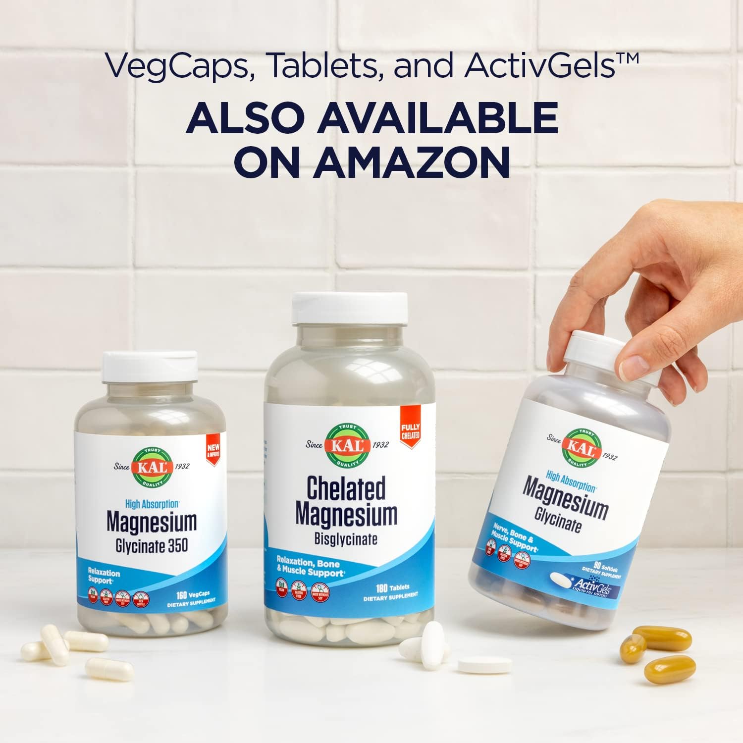 High Absorption Vegan Magnesium Glycinate Tablets with Bisglycinate Chelate for Nerve, Muscle & Bone Health - 240 Tablets