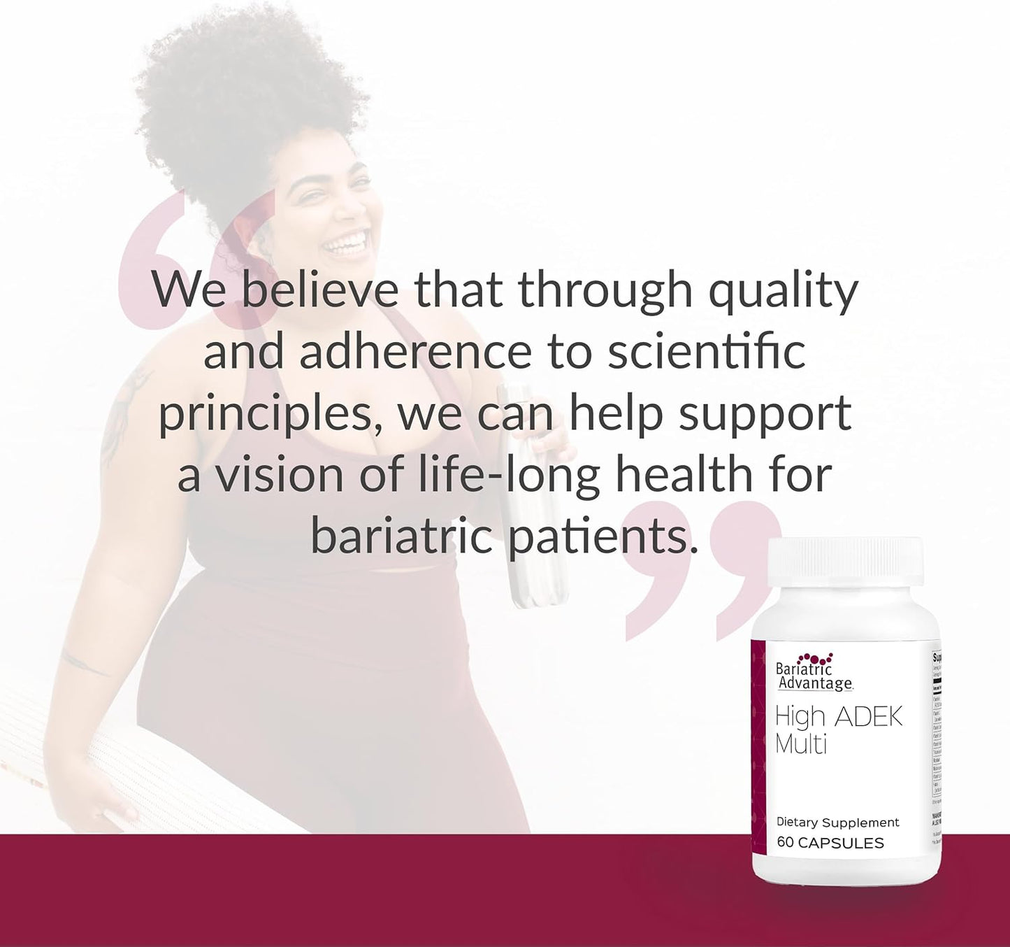 High ADEK Multi Vitamin Supplement for Bariatric Patients - 100%+ DV of ADEK - 60 Capsules
