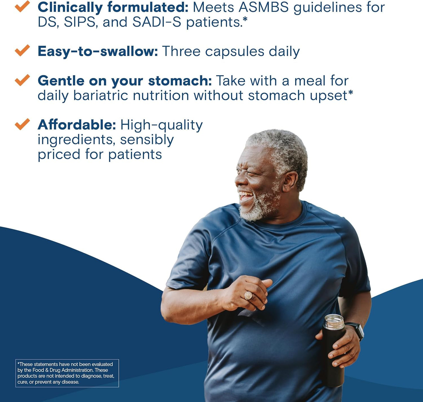 High ADEK Multivitamin with Iron for Duodenal Switch | Easy-to-Swallow Bariatric Fusion Vitamins | 90 Capsules