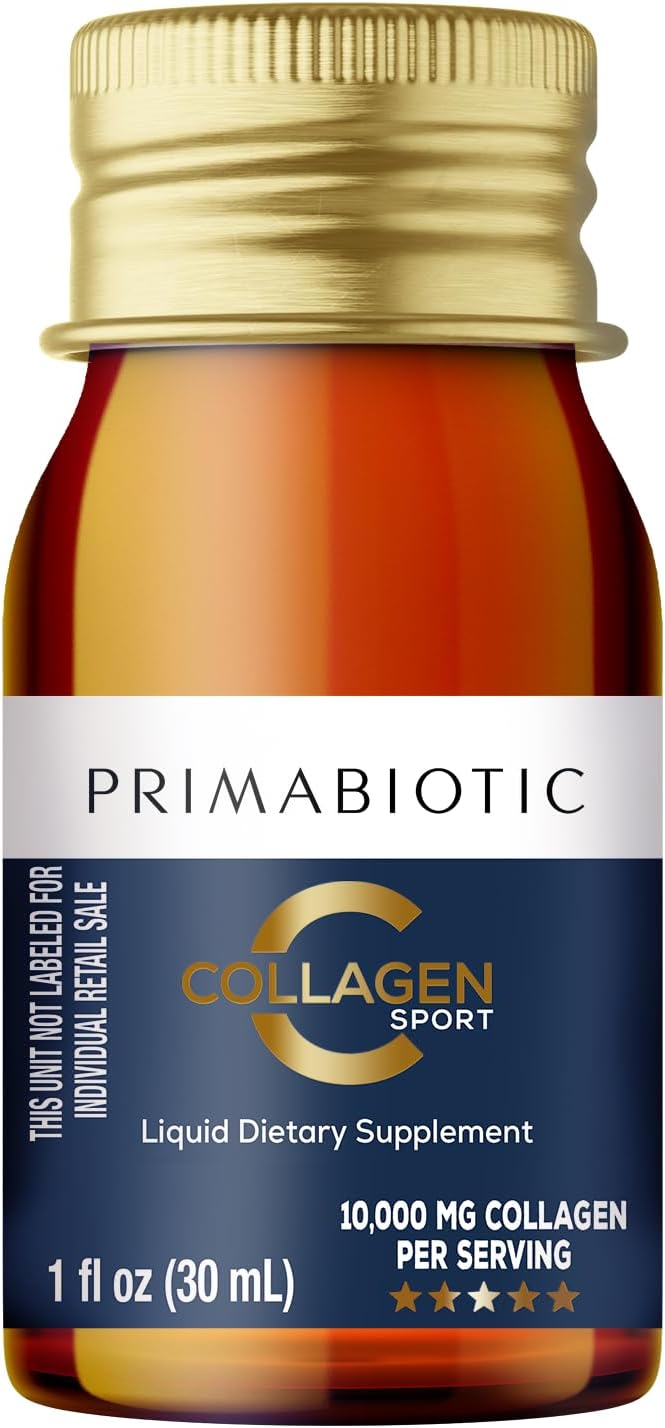 High Collagen Content Liquid Collagen Sport Drink with 10,000 Mg Per Serving - Hydrolyzed Collagen with 12 Vitamins for Bone Health, Hair, Nails - 30 Bottles x 30 ML