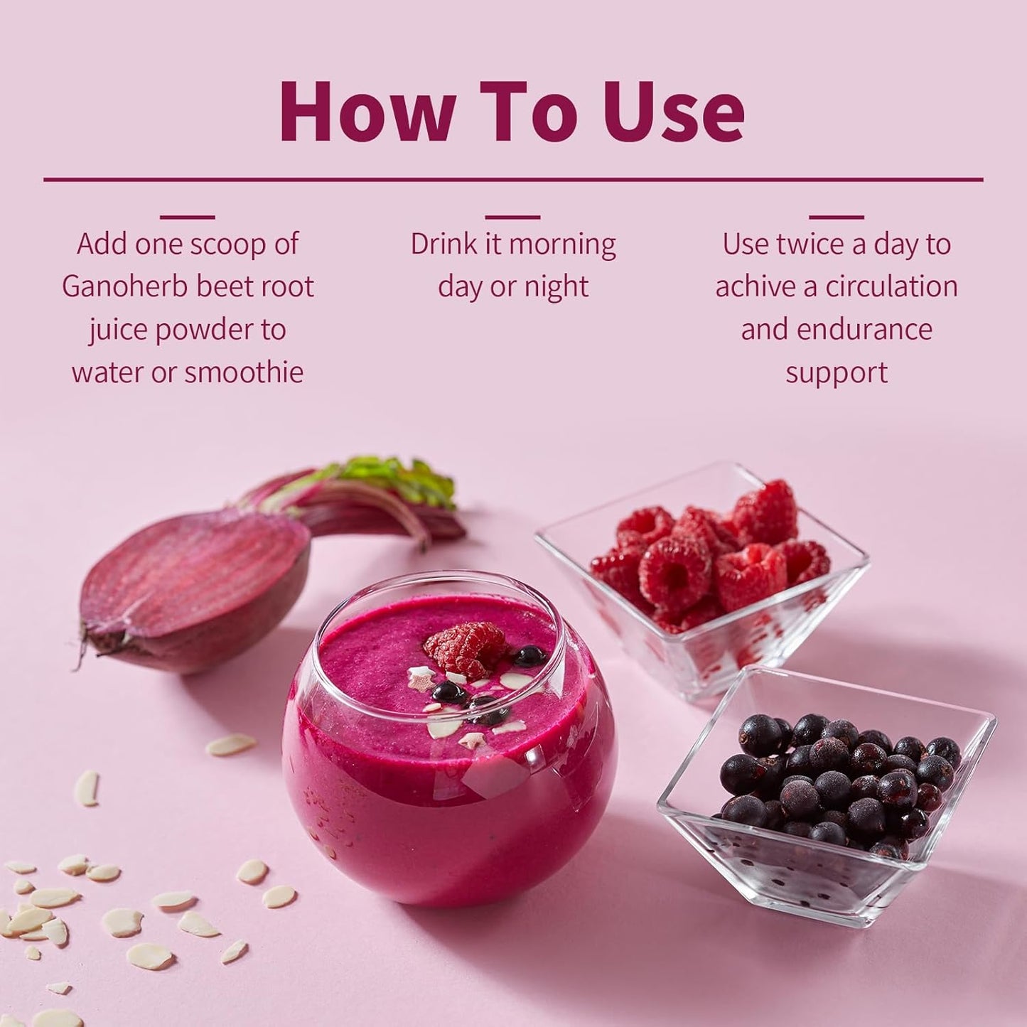 High Concentrated Organic Beet Juice Powder with Reishi Mushroom - 7000mg Superfood Supplement for Circulation and Endurance