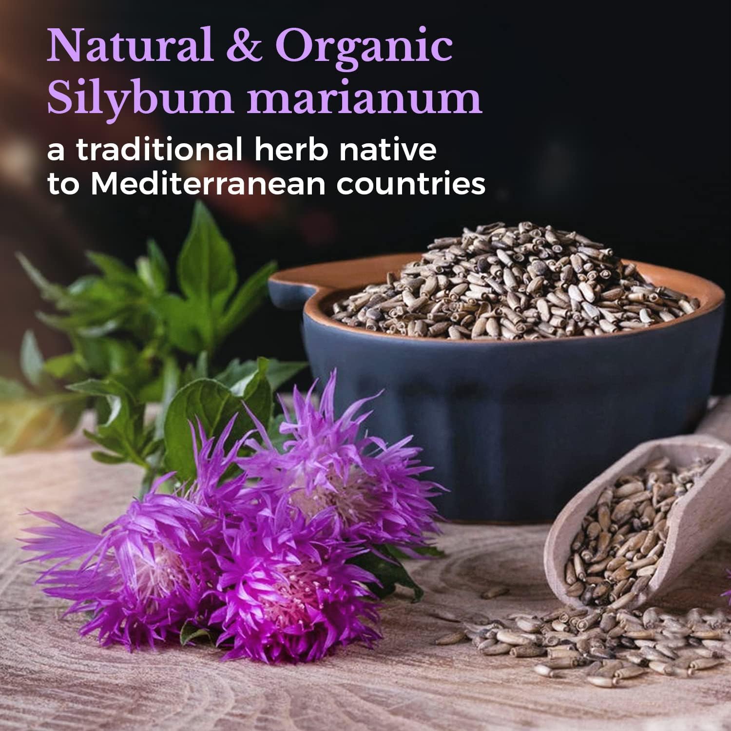 High Concentration Organic Milk Thistle Seed Extract 600mg - Liver Support & Detox - 120 Vegan Capsules - Equivalent to 18,000mg Silymarin - Vitalitown