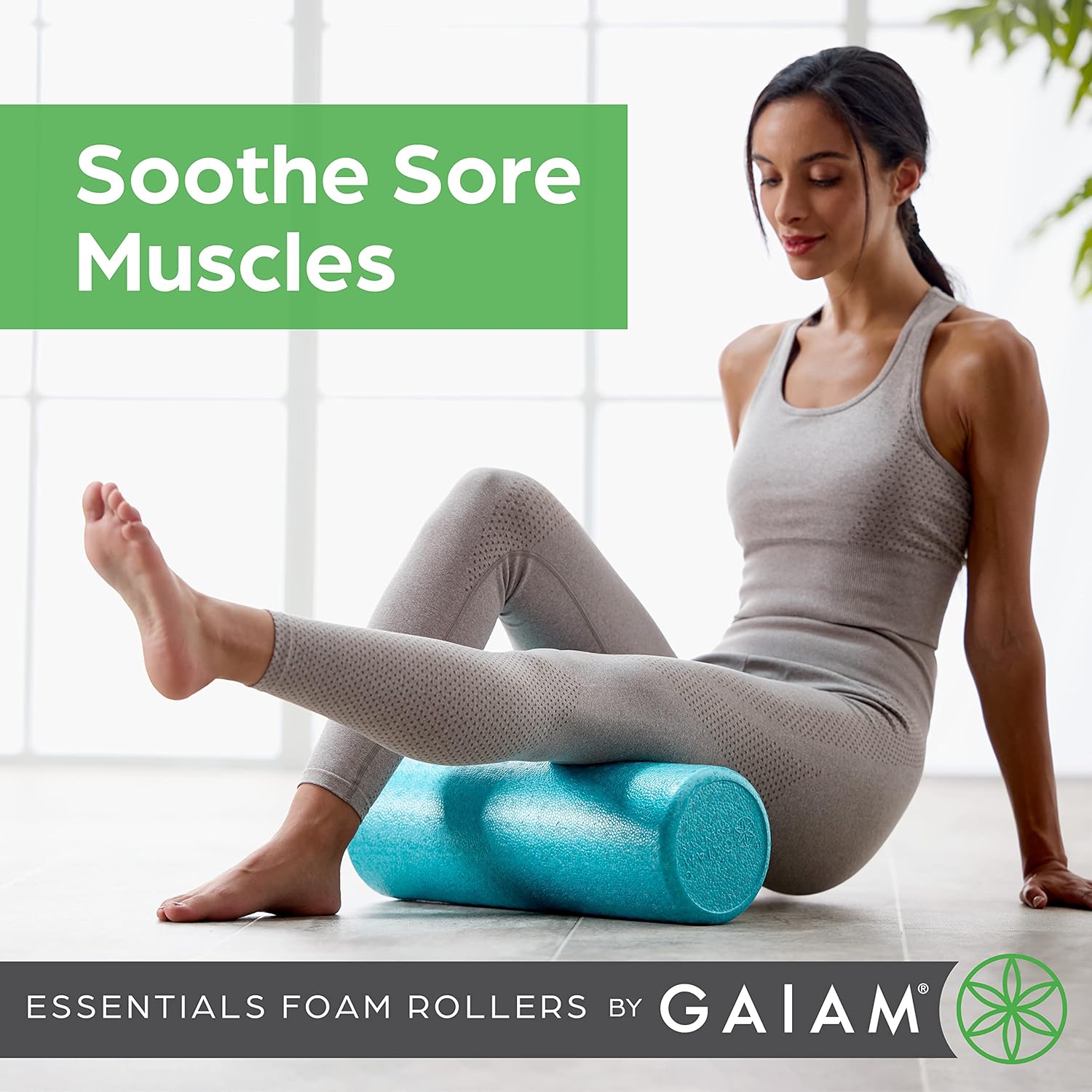 High Density Firm Foam Roller for Back Pain & Muscle Relief - Gaiam Essentials