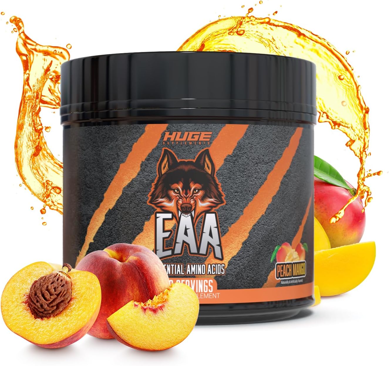 High-Dose EAA & BCAA Powder for Muscle Growth & Recovery - Peach Mango Flavor