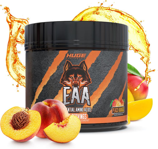 High-Dose EAA & BCAA Powder for Muscle Growth & Recovery - Peach Mango Flavor