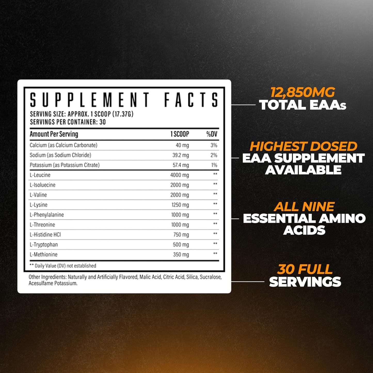 High-Dose EAA & BCAA Powder for Muscle Growth & Recovery - Peach Mango Flavor