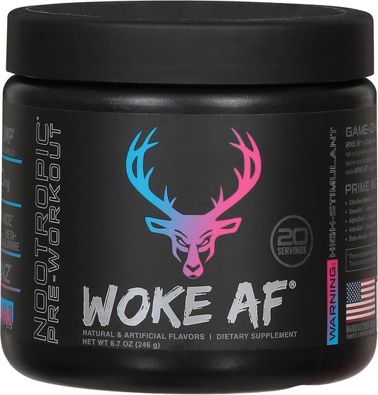 High-Energy Woke AF Bucked Up Pre-Workout Powder with 333mg Caffeine - 20 Servings in Miami