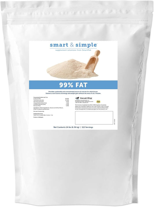 High Fat Horse Weight Gain Supplement Supports Ideal Body Condition | Easy-to-Use Tasty Powder | 14 lb Bag