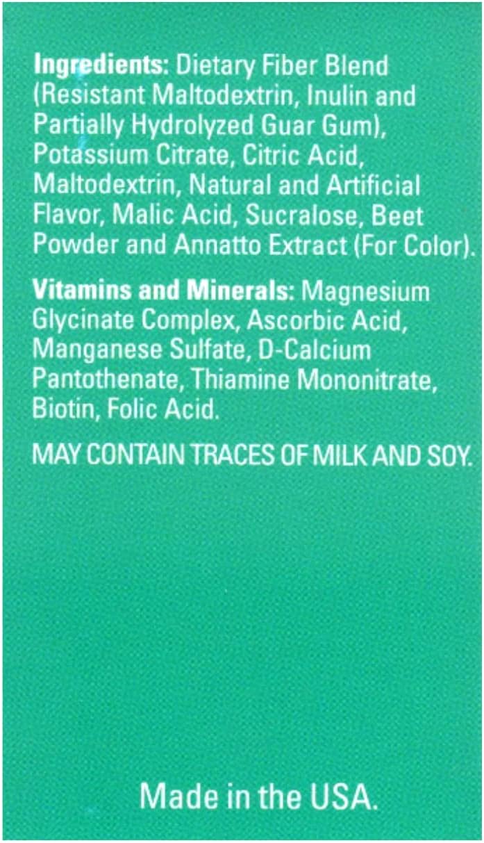 High Fiber Drink Mix with Natural Flavors, Low Calorie, Fat Free, Sugar Free - Ideal Protein Compatible - 10 Servings (Mixed Fruit)