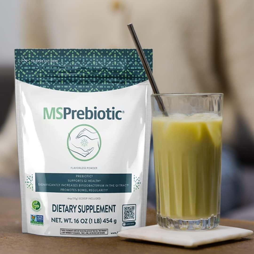 High Fiber Prebiotic Supplement for Gut Health - 16oz Powder - Feed Probiotics - Superfood Source of Soluble Fiber