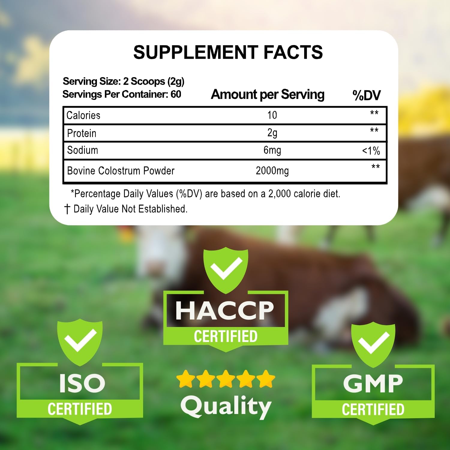 High IgG Content Japanese Colostrum Powder - Non-GMO & Gluten Free Immunity Supplement
