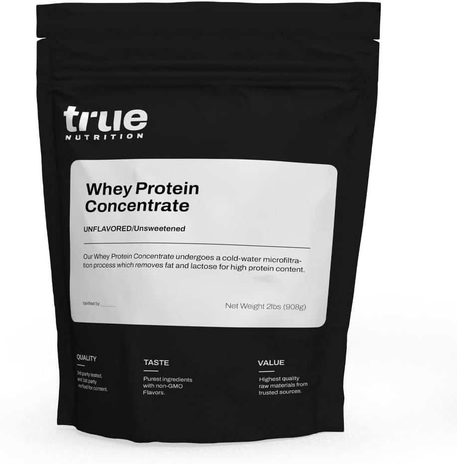 High Leucine Whey Protein Powder - Fast-Acting Low Carb Protein - Essential Amino Acids - Unflavored - 2 lb